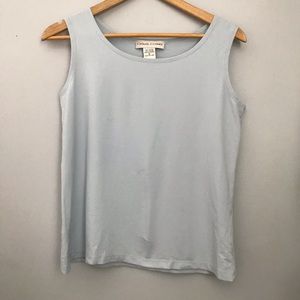 light blue soft tank top
